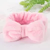 Maquiagem Headband Candy Cor de Lavagem Face Turbante Bow Hairband Mulheres Head Envoltório Macio Coral Fleece Ferramentas de Maquiagem 10 estilos