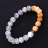 Fashion Ice crack Agate Bracelet en pierre naturelle Diffuseur d'huiles essentielles perles de bois bracelets pour femmes hommes bijoux de mode