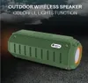 Märke Wireless Blueteeth Högtalare Portable Mini Stereo Speaker LED Light Outdoor Loud HD Sound Dusch Voice Box DHL
