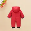 Iyeal Barn Barnkläder Vinter Snowsuit Duck Down Romper Outdoor Toddler Flickor Overaller för Boys Kids Jumpsuit 1-4 år 201028