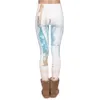 Nuove donne di design Legging Snow Marks Stampa Fitness Leggings Pantaloni donna a vita alta di Natale LJ201006