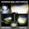 Rechargeable Super Bright XHP99 LED Flashlight with Pen Clip Built-in Large-capacity Lithium Battery Can Illuminate 500 Meters