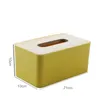 Boîtes à mouchoirs Serviettes Nordic Box Rectangulaire Bureau Papier Toilette Cas De Stockage Accueil Voiture Serviette Organisateur Titulaire Avec Couverture En Bois1