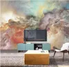 3D cloud bedroom wallpapers American light luxury modern simple TV background abstract art living room clouds wallpaper