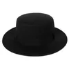 Stingy Brim hattar damer fedora hatt kvinnor 2021 vinter klassisk solid filt top bowler män bred chapeau femme vintage svart kvinna fedoras