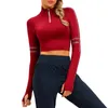 Running Jackets 2021 Yoga Jogging Zip Shirts Gym Long Sleeves Quick-Dry Breathable Tight Tops Women Sports Coats Fitness