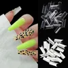 Pełna pokrywka końcówki paznokci 550pcs C Krzywa Extra długa prasa kwadratowy przezroczysty manicure przedłużenie paznokci żel paznokcie na fałszywych końcówkach Nai Z8q5