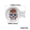 Honeypuff New Skull Handmade Szkło Papierosowe Cygaro Ashtray Jeden Popiół Holder 69mm Papieros Ashtray Day of the Dead Glass Cigar Ashtray