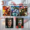 Jokers 3D Lenticular Poster 3D Triple Transición [DC Mavel Heroes] Impresión lenticular Decoración de pared Impresión 3D Póster de película Pintura LJ201128