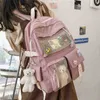 Stora kapacitet Ryggsäckar Kvinnor Koreanska Kawaii Studenter Preppy Ita Väska För Tonårsflickor Söt Vattentät Skola Resväskor 202211