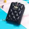 Hot Sale New RFID protected Genuine leather bee women designer card holders lady fashion sheep leather zero wallets female casual clutchs