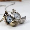 Nouveau Quartz Vintage Petite Boule De Citrouille Collier De Poche Collier Chandail Chaîne Suspendue Montre Bijoux En Gros Cadeau Montre Bronze Couleur Acier