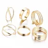 6pcs/set Combine Joint Ring Gold Ring jewelry Set Stacking midi Rings for Women Fashion Jewelry will and sandy drop ship