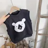 Barnflickor Vest Coat Korean Plush Fall / Winter 2020 Girl Bear Cartoon Forare Style Warm Outter Vest Boys Waistcoat