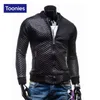 Mäns Leather Faux Partihandel - Jackor Män Varumärke Kläder Motorcykeljacka Långärmad Mäns Coats Streetwear Slim Fit Chaqueta Moto11