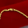 ed Chain Seilkette aus massivem 18-karätigem Gelbgold für Damen und Herren, 45,7 cm, 224 Stunden