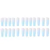 24PcsSet False Nail Fake Nail Tips Matte Gradient Color Full Coverage Long Coffin Shaped Art Manicure Extension Tool8006386