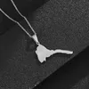 Pendant Necklaces Titanium Steel Eritrea Map Necklace For Women Fashion Gold silver Color African Female Clavicle Chain Choker Jew3115