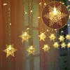 3.5M 96 LED Luci per tende natalizie per esterni Fiocco di neve LED String Light Garden Home Decor Luce natalizia LED Curtain Light D30 201203