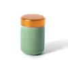 Frasco de folha de cerâmica frasco pequeno chá cerâmico pode Kung Fu chá caso café conveniente armazenamento frascos