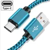 Micro USB Opladen Oplader Kabel 3ft Long Premium Nylon Gevlochten USB Type C Kabel Sync Data Charger Cord voor Android Cellphone2020