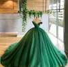 green ball gown plus size