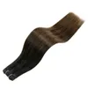 Sy in dubbla inslagshårbuntar Slik raka höjdpunkter färg Brazilian Human Hair Weave Extensions Ombre Remy Hair Bundle 100g