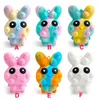 Zappelspielzeug Kaninchen Push Bubble Stressabbau Squeeze Antistress Osterhase Geschenk für Jungen Mädchen Kinder Erwachsene Dekompressionsentlüftung Silikon