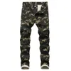 Jean homme Ropa Hombre Camouflage coupe ajustée homme pantalon en jean Hip Hop grande taille pantalon homme moulant