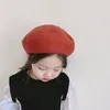 12 kleuren herfst Zuid-Korea kinderen baby hoed baret Britse schilder knop van pure wol cap Koreaanse getij pasgeboren fotografie rekwisieten