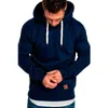 Besting Sale Mens Hoodies Fleece Solid Color Sweatshirts Casual Hooded Pullovers Streetwear Men Clothing Big Size 5XL