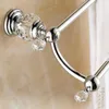 Modern Clear Crystal Bathroom Accessories Sets Silver Polished Chrome Bathroom Products Solid Brass Bathroom Hardware Sets jk6 LJ201204