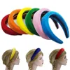 Frauen Dicke Samt Hair Hoop Mode Elegante Haarbänder Dame Kunststoff Stirnbänder Haarbänder Breite Massivfarbe Haarschmuck Q BBYXSU