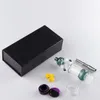 CSYC NC021 Smoking Pipe Gift Box 14mm Ceramic Quartz Nail Clip Wax Dish OD 32mm Arm Tree Perc About 8.03 Inches Colorful Spill-proof Dab Rig Bong Glass Water Pipes