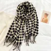 Cashmere Shawl Winter Black Plait Scarfタッセル暖かいパシュミナユニセックスアクリルスカーフ男性や女性のためのアクリルスカーフ