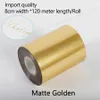 8cm Rolls hot stamping foil transferência de calor anodizado papel dourado para couro pu carteira
