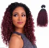 16 ~ 24 tum syntetiska hårförlängningar Wefts Bunds Afro Kinky Curly Hair Extension FLC-001