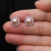 Trendy 925 Sterling Silver Leaf Small Stud Earring White black Natural Freshwater Pearl Earrings for Women Girl Fine Jewelry 220210