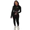 Borduurwerk Womens Trainingspakken 2 Stuk Set Outfits Lange mouw Cardigan Sportkleding Joggingsport Sweatshirt Sportpak K7631