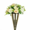 70 cm 27 centimeter lang wit zilveren decor bruiloft bloem vaas bling tafel middelpunt sprankelende bruiloft banket weg lood
