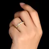 Ainuoshi Fashion 925 Sterling Silver Band Rings خطوبة محاكاة الزفاف الماس الفضي Bridal Band Rings Jewelry Y200106