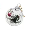 5pcslot 8cm kerstboom hangende bal ornament Xmas feestdecoraties voor huis doorzichtige plastic kerstdecoratie cadeau bal 201027