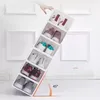 NY!!! Tjockta plastskoboxar Klar dammskyddad skoförvaringslåda Transparent Flip Candy Färg Staplable Shoes Organizer Boxes Partihandel Pro232