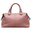 Gelbe Handtaschen Geldbörsen EFFINI 2021 Tote Boston Tasche Frauen Kleid Hand Umhängetasche weibliche Retro lässige Lederhandtasche mit Riemen