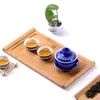 مستطيل صينية الشاي الخشبية تخدم الطاولة لوحة وجبات خفيفة تخزين الغذاء طبق ل فندق المنزل الخشب خدمة الصواني الشاي الجداول 33 * 17 * 1 سنتيمتر ويلي BH4471