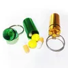 Travel Aluminum Alloy Waterproof Pill Box Case Keyring Key Chain Medicine Storage Organizer Bottle Holder Container Keychain Free Shipping