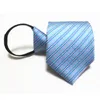 Gravata de negócios masculina com zíper de 9 cm, zíper, pescoço, preto, azul, azul, ascot, equipe de segurança masculina, loja 4s, 2 pçs/lote