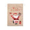 Sacs cadeaux de décoration de noël, sac cadeau en lin imprimé, sac à dos du père noël, sacs à bonbons de grande capacité, sac Apple, 2021