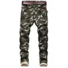 Jean homme Ropa Hombre Camouflage coupe ajustée homme pantalon en jean Hip Hop grande taille pantalon homme moulant