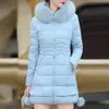 Mode Winterjacke Frauen Große Pelz Mit Kapuze Dicke Daunen Parkas XLong Weibliche Jacke Mantel Schlank Warme Winter Outwear 201210